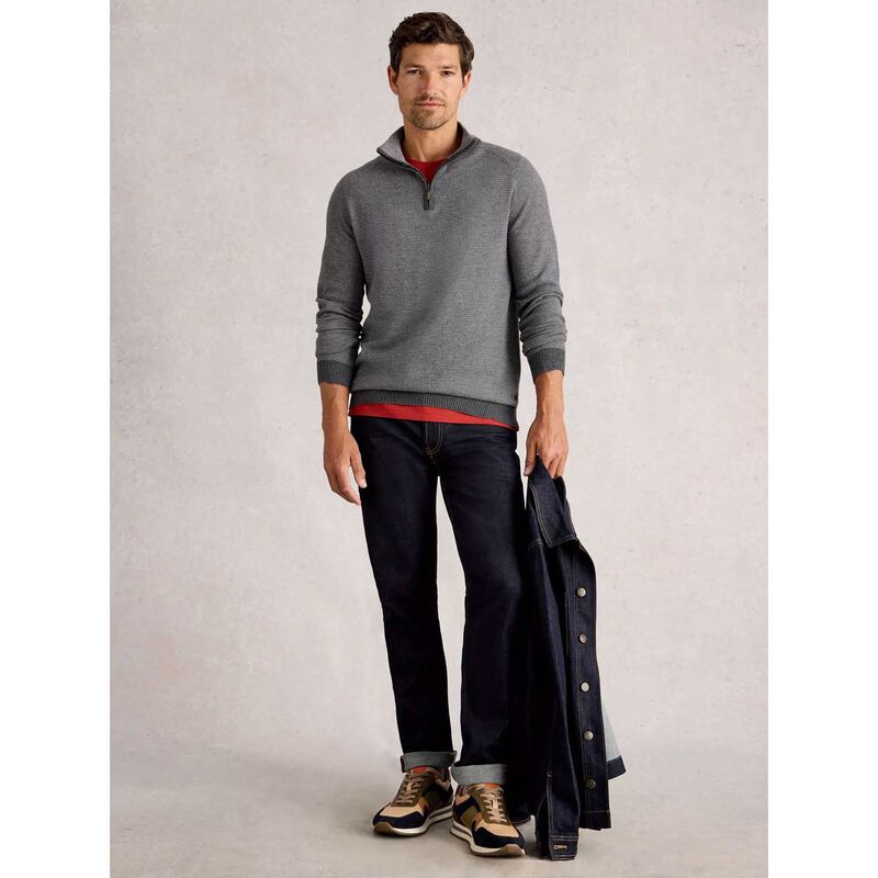 White Stuff Newport Merino Jacquard Funnel Jersey image number 3